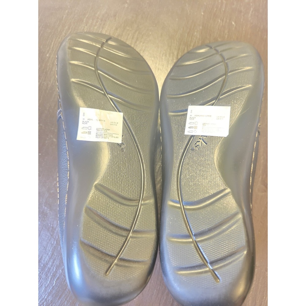 Clarks Collection Women's Ashland Effie Black Leather Loafers Size 8W NEW! $100 - Picture 7 of 15